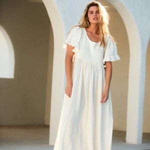Free People White La Vie Maxi Dress XL